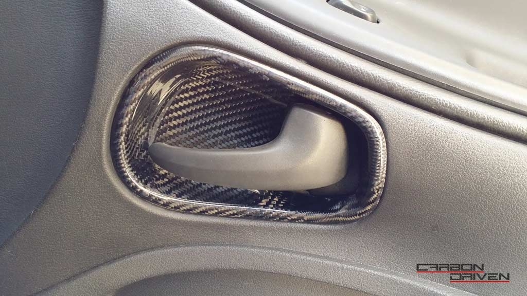 1994-2004 Mustang Carbon Fiber Door Latch Bezels - Image 4