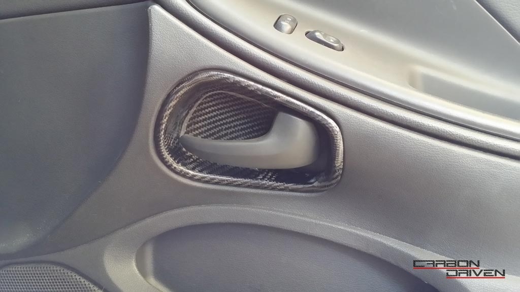 1994-2004 Mustang Carbon Fiber Door Latch Bezels - Image 5