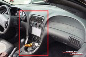 1994-2004 Mustang Carbon Fiber Double DIN Radio & Shifter Bezel Combo